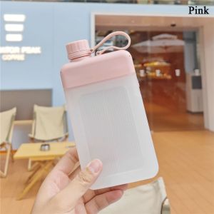TANTUANG 450ML Portable Sports Reusable Juice Cup Flat Water Bottle Plastic Drink Bottle
