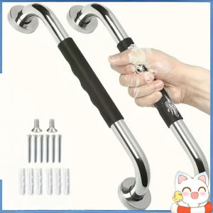 Shower Grab Bar with Anti Slip Rubber Grip Stainless Steel Bath Grab Bar Bathroom Shower Safety Grab Bar