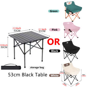 Camping Table Chair Set Folding Outdoor Table and Chair Picnic Dining Egg Roll Table Meja Lipat camping set