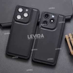 Luxury Case Leather Pro Kamera Black Itel A70 Itel A80