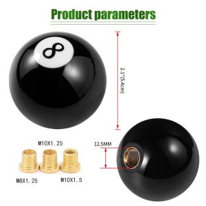 Bola Billiard 8 Delapan Hitam Gear Shift Knob Tuas Perseneling Mobil Penutup Tuas Pemindah Gigi Universal Untuk Manual Transmisi