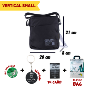 FIDO DIDO Ardent Waterproof Anti Scratch Smooth Zipper Black Small Large sling bag men beg lelaki 吊带包男士 tokebag