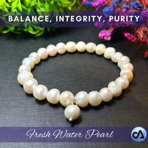 Quality Fresh Water Pearl [BALANCE AND PURITY] (8mm) Bracelet Natural Authentic