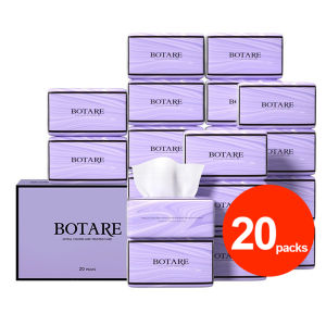 【20PCS】Botare Air-Cushion Purple Tissue 4-Ply Soft 8000 Sheets facial tissue paper