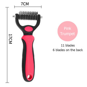Pet double-sided detangling comb dog comb cat grooming and hair removal cat comb pet supplies