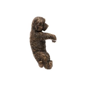 MAYNN Hanging Decor Bronze Gecko Garden Decoration Potted Plant Partner Dog Puppy Resin Ornament Fish Tank Figurine Pot Buddies Dog Climbing Garden Statue Flower Pot