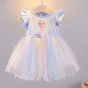 Girls Dress New Frozen Dress Princess Skirt Children Cotton Sequins Dress Kids Girl Fashion Clothing