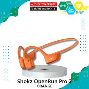 Shokz OpenRun Pro 2 ORANGE Bone Conduction Headphones - Open-Ear Wireless Sports Earphones with DualPitch Deep Bass USB-C Charging & IP55 Sweatproof