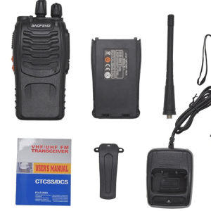 SG BaoFeng Walkie Talkies 1500mAh Rechargeable 3KM Long Range Two Way Radios 16-Channel with Earpiece Battery