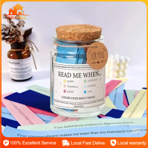 Personalized Christian Gift Jar Uplifting Bible Verses By Emotion Handmade Colorful Cards for Daily