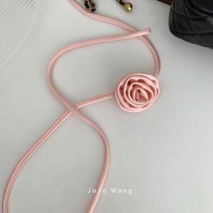 Choker Hoa đen dây nơ đeo cổ nữ vòng cổ hoa hồng bằng vải cá tính thời trang Hàn Quốc