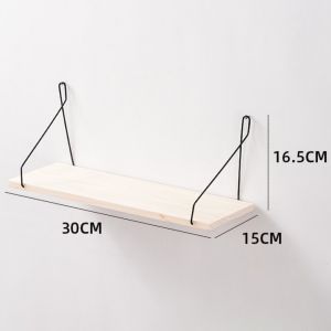 Wood Rak Wall Hanging Shelf Modern DIY Floating Shelving Home Wall Mounted Decorative Small Item Organizer Rack