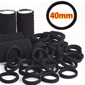 100/200/300pcs Fashion Black Ponytail Hair Rope Elastics Design Student Band Hair Accessories Women