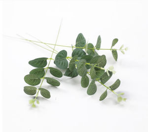Daun Eukaliptus Lebar Yugali Single Plastik Lebar Tinggi 38cm Pelengkap Bunga Artificial Buket Minimalis BG175