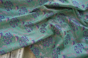 Fashion Brocade Jacquard Fabric Colorful Embroidery Textile Material for Sewing Clothing Bags