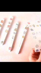 Set 06 bút dạ quang bút đánh dấu bút highlight bút nhớ dòng hai đầu (tặng kèm túi zip và stickers trang trí)