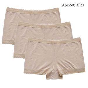 3/6 Pack Womens Boxer Briefs Middle Waist Panties No Show Stretch Underwear Breathable Panty Shorts M-XL