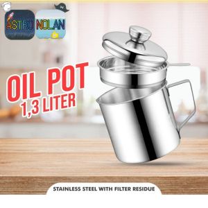 OIL POT Wadah Saringan Minyak Jelantah / Saringan & Tempat Simpan Minyak 1.3L