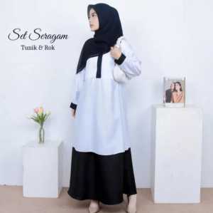 ONE SET ROK SERAGAM HITAM PUTIH PNS DINAS PEMDA GURU ASN