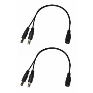 DC5.5x2.1mm Power Plug 1 Female to 2 Male Connectors Cable Plug 1 to 2 Connectors Splitter Way Power Adapter Wrie