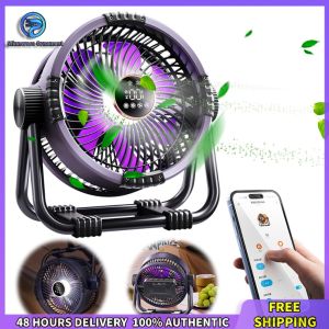 Winnereco Lightweight Camping Fan with Rechargeable Battery and LED Lantern for Travel and Outdoor Camping