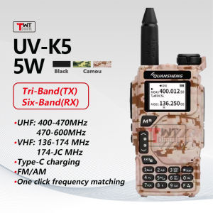 Quansheng UV-K5 Walkie Talkie AM/FM Two Way Radio Long Range Dual Band UHF/VHF Radio 5W High Power Type-C Charging COD