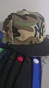 หมวกเบสบอลทีมลายพราง หมวกปีกแบน หมวกกีฬาอเมริกัน หมวกปิด ขนาดแฟชั่น หมวกปีกแบน