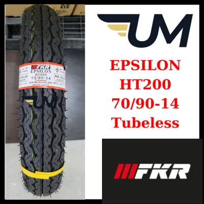 TAYAR FKR HT200 BUNGA TT100 MOTORCYCLE TYRE TUBELESS EPSILON 70/90-14 80/90-14 TUBELESS TYRE TAYAR [ SCOOTER TAYAR ]