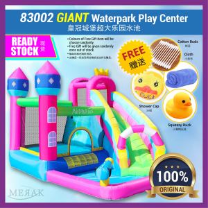 Water Slide Park Swimming Pool Children Play Center Playground Gelongsor Air Kolam Mainan Lompat Budak 83002 皇冠城堡乐园水池