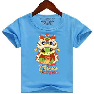 Bisa Cod-Kaos Atasan Anak Pria/Wanita Lengan Pendek CHINESE NEW YEAR- DTF Berkualitas Terlaris