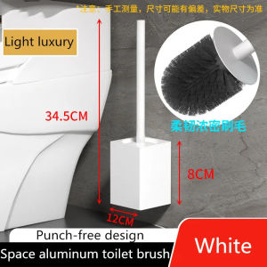LDIES Toilet Brush Holder Wall Mounted Bathroom Cleaning Brush Toilet Brushes For Cleaning Storage Space Aluminum 9Y8K3
