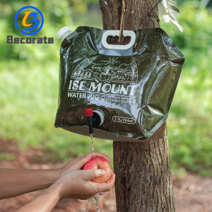 BECORATE 7.5L Foldable Water Container Bag No-Leak Camping Water Bag with Spigot Hiking Water Storage Bag