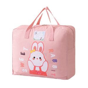 FDO0009 Cartoon Kindergarten Quilt Storage Bag Handheld Oxford Cloth Luggage Storage Bag Durable Space Saving Moving Packing Bag for Home
