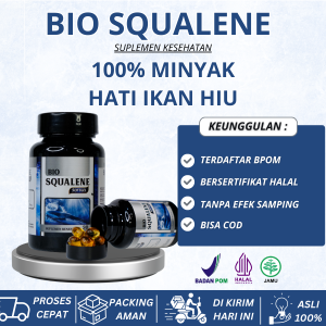 Bio Squalene Softgel Original Minyak Hati Ikan Hiu Vitamin Omega 3