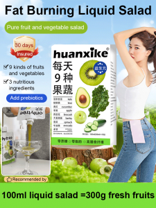 9 Fruit & Vegetable Fat Burning Liquid Salad Meal Replacement for Weight Loss Detox Energy Boost Low Calorie Diet Drink Healthy Diet Supplement