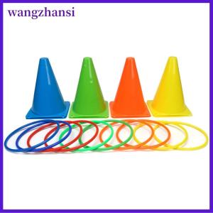 wangzhansi ชุดคอมโบเทศกาลเกมโยนของเล่นเกมสำหรับเด็กผู้ใหญ่ทำจากพลาสติกอ่อนนุ่มแหวนโคน