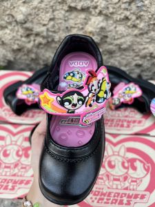 รองเท้านักเรียนหญิงหนังดำAdda รุ่น 41C21C1 พาวเวอร์พัฟเกิร์ลสวย น่ารัก รุ่นใหม่ มีไซส์ 25-33