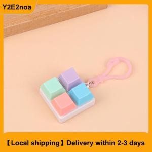 【Local shipping】 Finger Keyboard Fidget Toys DIY Sensory Fidget Keyring Mechanical Keyboard Toys For Kids Adults