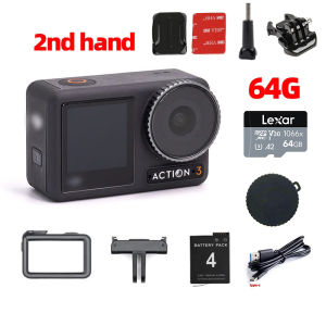 DJI OSMO ACTION 3กล้องแอคชั่นแคมเมรา4K HDR เสถียรภาพ DJI Action 3กล้องกีฬาสำหรับ Vlog ดำน้ำรถจักรยานยนต์มือ2nd