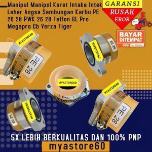 Manipul Manipol Karet Intake Intek Leher Angsa Sambungan Karbu PE 26 28 PWK 26 28 Teflon GL Pro Megapro Cb Verza Tiger