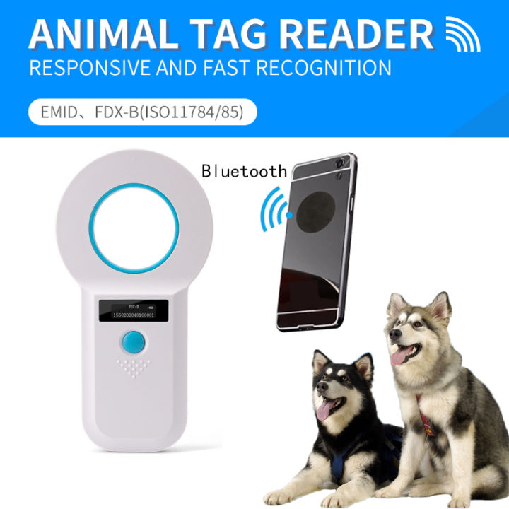 RFID Animal Tag Reader 134.2Khz/125Khz Bluetooth Handheld Pet Microchip ...