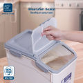 Super Lock กล่องใส่ข้าวสาร ถังข้าวสาร 20 Kg รุ่น 6050 ถังเก็บข้าวสาร อาหารแห้ง มีล้อเลื่อนเคลื่อนย้ายสะดวก ฟรีถ้วยตวง. 