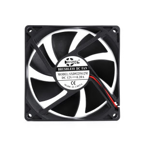 2 ชิ้น/ล็อต SXDOOL 9225S พัดลมระบายความร้อน DC แบบเงียบ ขนาด 92 มม. 12V 2Pin ระบายอากาศ 92x92x25 มม. แบบมีแบริ่ง