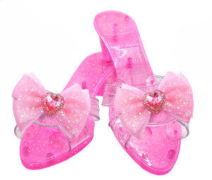 Free Shipping Girls Princess Realistic Crystal High Heels Pretend Play Dress-Up Toy Set With Bow
