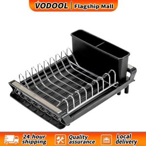 【Fast delivery】 Practical Dish Rack for 8 Plates with Detachable Cutlery Holder and Expandable Capacity