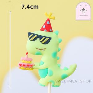 ตุ๊กตาไดโนเสาร์ ป้ายHBD ตรีมไดโนเสาร์ แต่งเค้ก เค้กวันเกิด