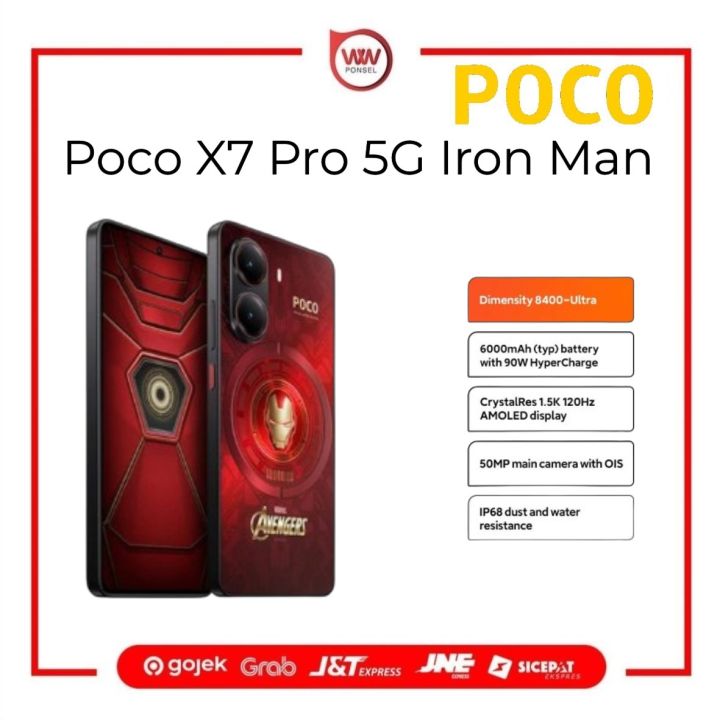 Hp Poco X7 Pro 5G Edisi Iron Man Ram 12GB Internal 512GB Garansi Resmi ...