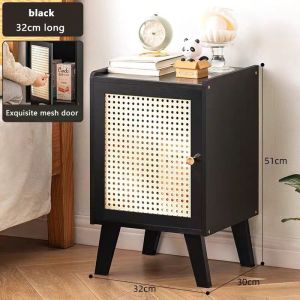 【On Hand】Bamboo Bedside Table Bedroom Cabinet with Drawers Bedside Table Side Table Storage Cabinet