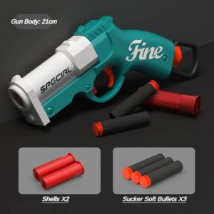 Childrens outdoor toy mini soft bullet gun can fire sponge bullets EVA soft bullet toy gun boy soft bullet gun model toy gun CS outdoor weapon childrens pistol boy toy pistol