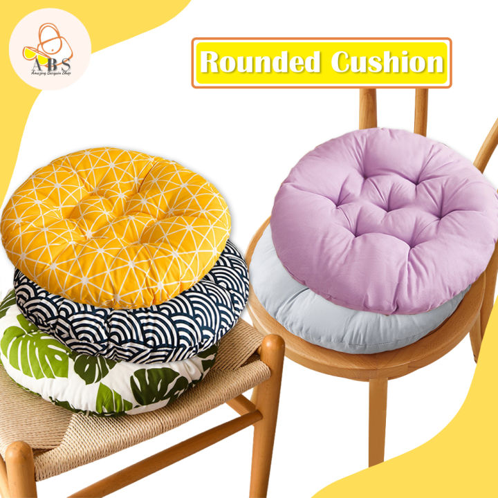 ABS Cotton Linen Cushion O Shape Soft Comfy Fabric Car Office Pillow ...